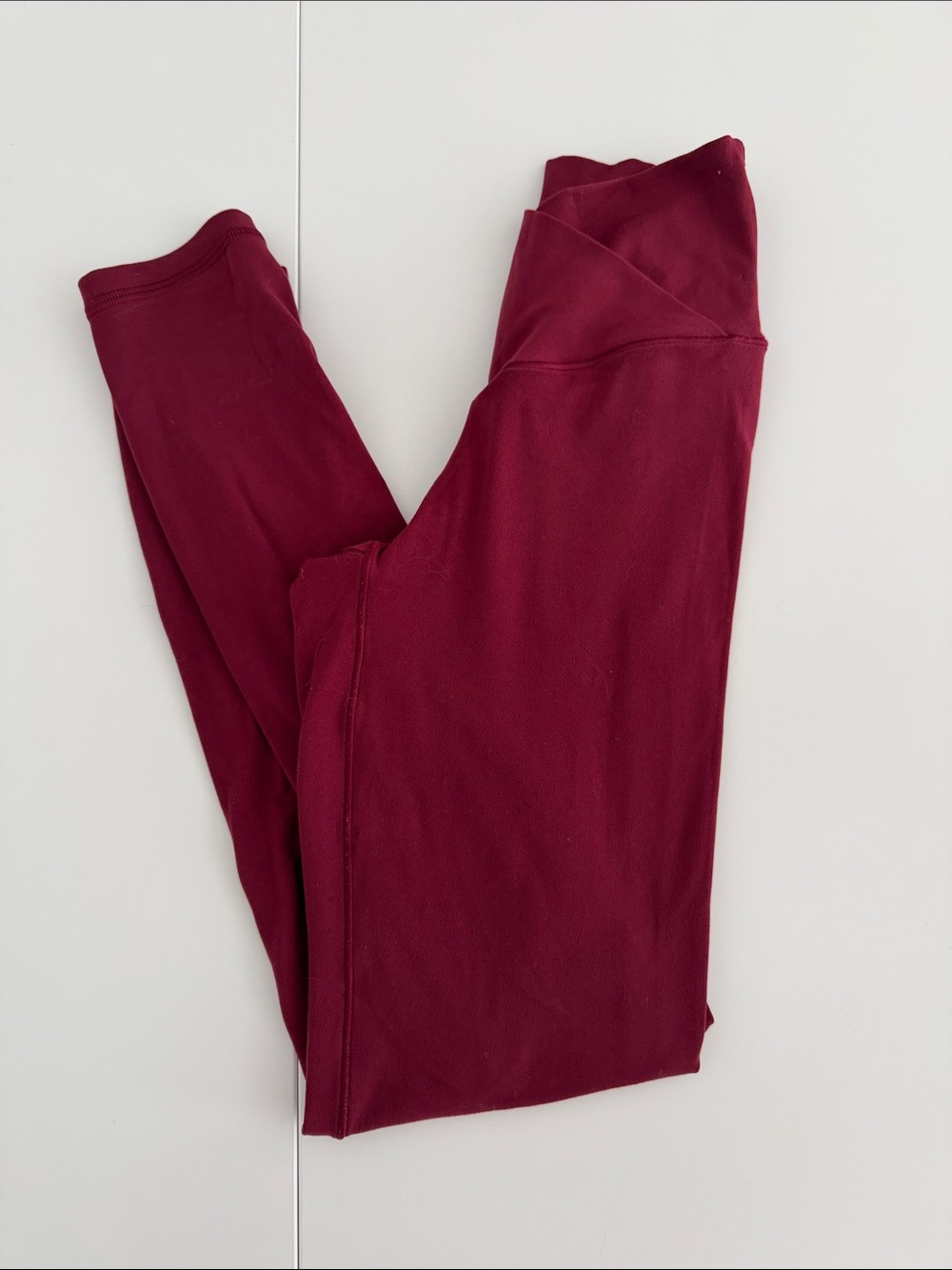 Offline by Aerie 7/8 leggings size XS with crossover waist in burgundy